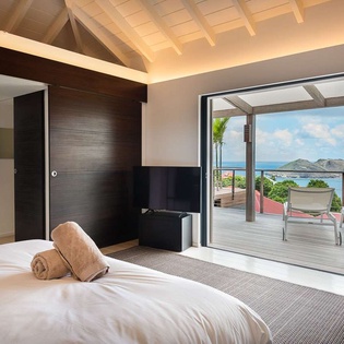 Bedroom at WV ONE, Colombier, St. Barthelemy