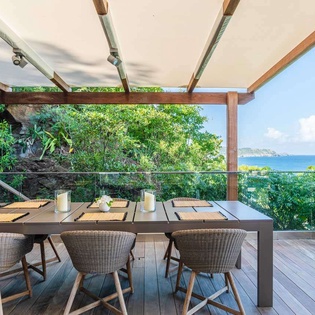 Terrace at WV UPS, Pointe Milou, St. Barthelemy