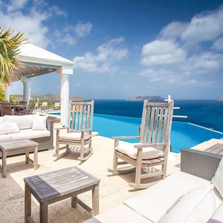 Patio at WV FRE, Pointe Milou, St. Barthelemy