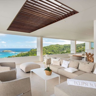 Living Room at WV ECL, Camaruche, St. Barthelemy
