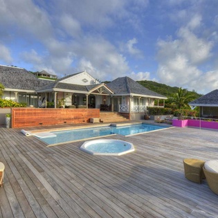Deck at WV SUN, Petit Cul de Sac, St. Barthelemy
