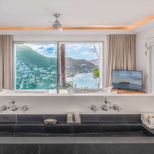 Bathroom at WV REP, Lorient, St. Barthelemy