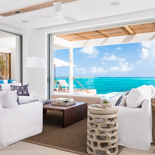 Living Room at TC BEB4, Babalua Beach, Turks & Caicos