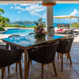 Dining Room at WV ZEN, Pointe Milou, St. Barthelemy