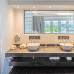 Bathroom at WV REP, Lorient, St. Barthelemy