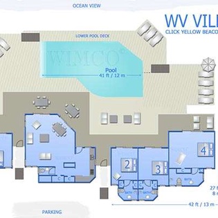 Floorplan of WV FRE, Pointe Milou, St. Barthelemy