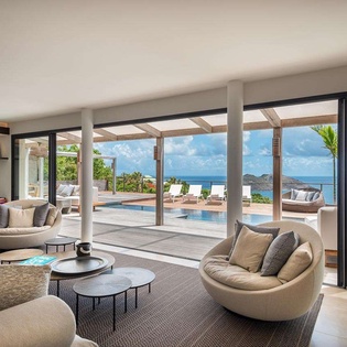 Living Room at WV ONE, Colombier, St. Barthelemy