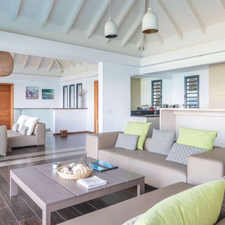 Living Room at WV UPS, Pointe Milou, St. Barthelemy