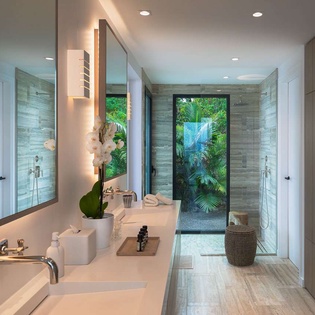 Bathroom at WV CAA, Pointe Milou, St. Barthelemy