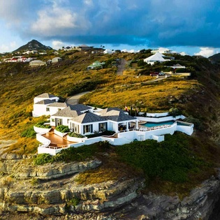 Aerial photo of WV MOZ, Pointe Milou, St. Barthelemy