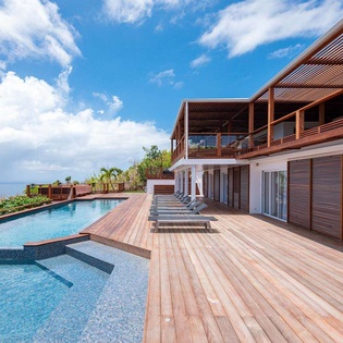 Deck at WV JAB, Petite Saline, St. Barthelemy