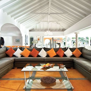 Living Room at PIE SAN, Hillside/Terres Basses, St. Martin