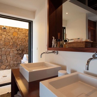 Bathroom at WV IDS, Pointe Milou, St. Barthelemy