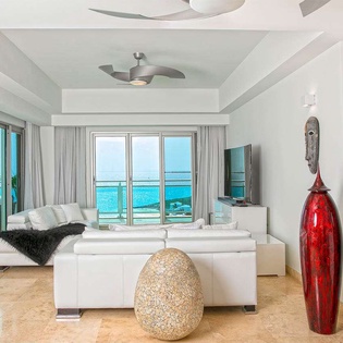 Sitting Room at PIE COV, Beachfront/Cupecoy, St. Martin