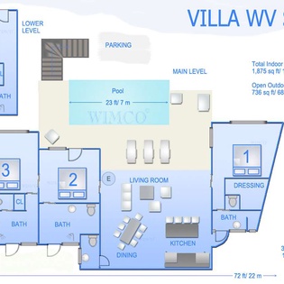Floorplan of WV SAX, St. Jean, St. Barthelemy