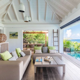 Living Room at WV UPS, Pointe Milou, St. Barthelemy