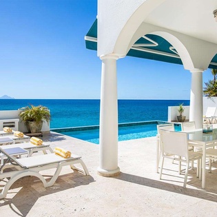 Villa Pool at PIE FAR, Beachfront/Cupecoy, St. Martin