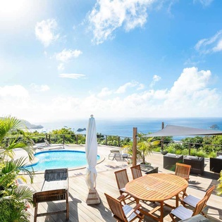 Patio at WV TAN, Colombier, St. Barthelemy