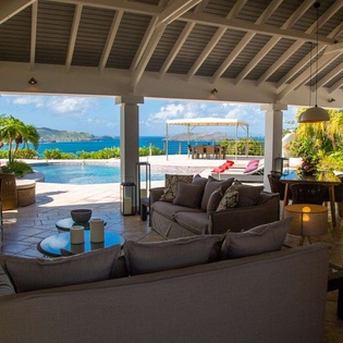 Living Room at WV ZEN, Pointe Milou, St. Barthelemy