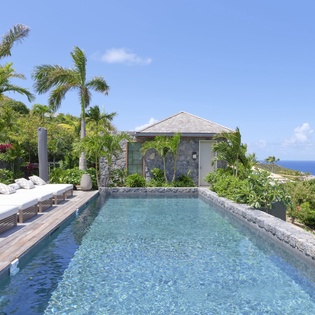 Your private infinity pool overlooks azure waters, surrounded by swaying palms and tropical gardens. Pure paradise awaits.