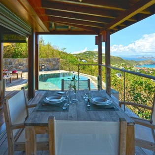Dining Room at WV MJS, Flamands, St. Barthelemy