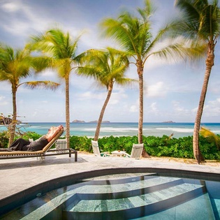 Villa Pool at WV BAS, Lorient Beach, St. Barthelemy