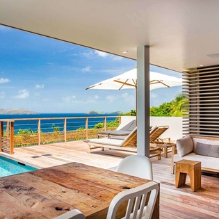 Terrace at WV SUM, Pointe Milou, St. Barthelemy