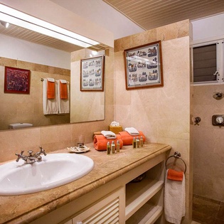 Bathroom at WV LKJ, Gustavia, St. Barthelemy