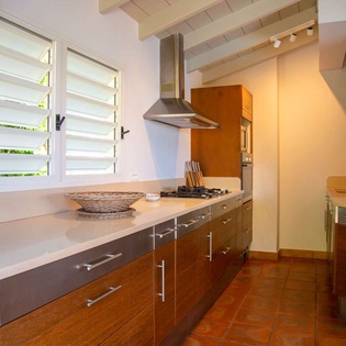 Kitchen at WV CAR, Lorient, St. Barthelemy