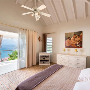 Bedroom at WV MOU, Lurin, St. Barthelemy