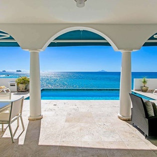Terrace at PIE FAR, Beachfront/Cupecoy, St. Martin