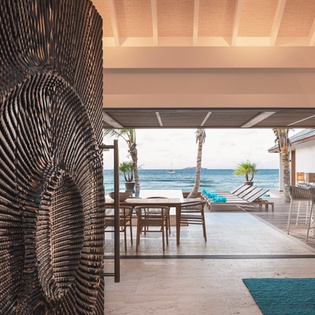 Living Room at WV CTL, Lorient Beach, St. Barthelemy