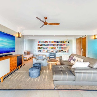 Living Room at PIE AMA, Hillside/Baie Rouge, St. Martin