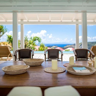 Dining Room at WV BBA, St. Jean, St. Barthelemy