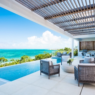 Terrace at TC BEB5, Babalua Beach, Turks & Caicos
