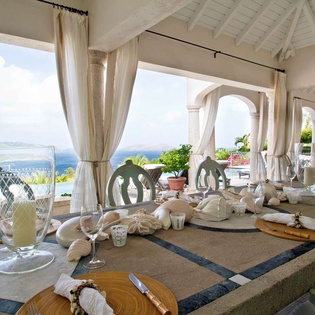 Dining Room at WV BTR, Pointe Milou, St. Barthelemy