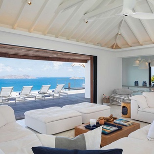 Living Room at WV CAA, Pointe Milou, St. Barthelemy