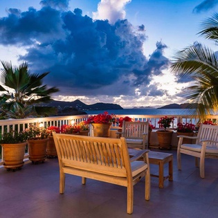 Patio at WV LUZ, Camaruche, St. Barthelemy