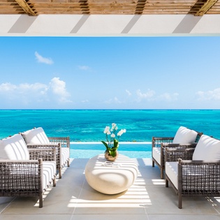 Terrace at TC BEB5, Babalua Beach, Turks & Caicos