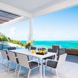 Terrace at TC BEB5, Babalua Beach, Turks & Caicos