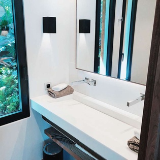 Bathroom at WV JSA, Lurin, St. Barthelemy