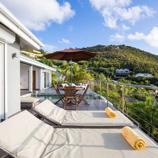 Deck at WV AUS, Pointe Milou, St. Barthelemy