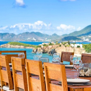 Dining Room at PIE AMA, Hillside/Baie Rouge, St. Martin