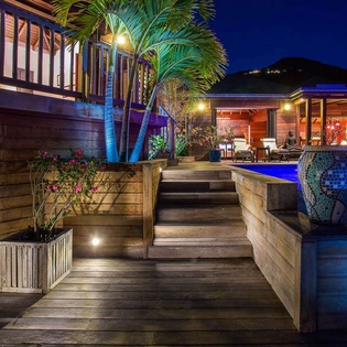 Terrace at WV EKA, Camaruche, St. Barthelemy