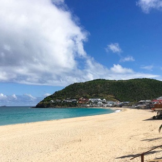 Beach at WV VMG, Flamands Beach, St. Barthelemy