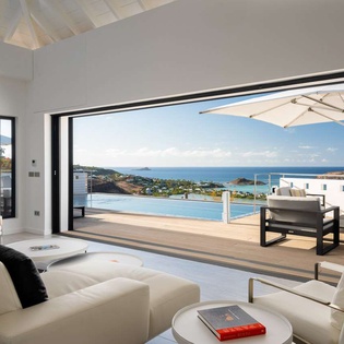 Living Room at WV CIO, Grand Cul de Sac, St. Barthelemy