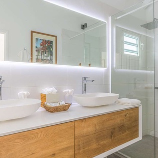 Bathroom at WV STC, Camaruche, St. Barthelemy