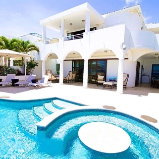 Villa Pool at PIE BAH, Beachfront/Cupecoy, St. Martin