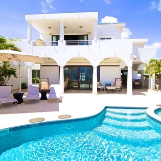 Villa Pool at PIE BAH, Beachfront/Cupecoy, St. Martin