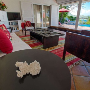 Living Room at WV JCC, Pointe Milou, St. Barthelemy